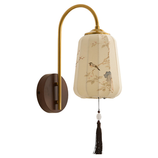 2025新款新中式宋代美学壁灯客厅主卧走廊墙灯中古风卧室床头壁灯