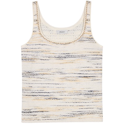 CRUSH多彩段染U领背心