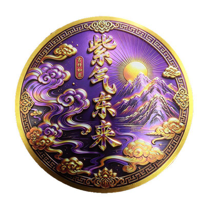 普陀山紫气东来床头朝西衣柜贴