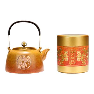 朱炳仁铜贵人相助茶礼套装