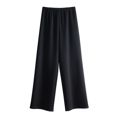 MUCCHIC/人手b入秋冬Row风秘鲁羊驼绒空气裤阔腿加厚休闲裤