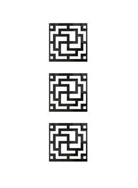 中式客厅电视背景亚克力镜面墙贴