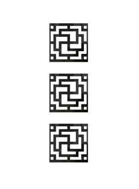中式客厅电视背景亚克力镜面墙贴