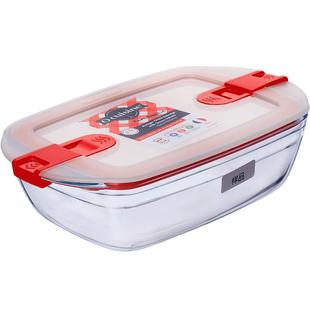 法国进口防爆保鲜盒耐热玻璃碗微波炉加热大号饭盒上班族便当盒子