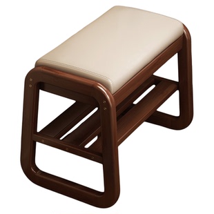 实木换鞋凳门口家用入户进门窄小穿鞋凳高级感中古风鞋柜坐凳一体