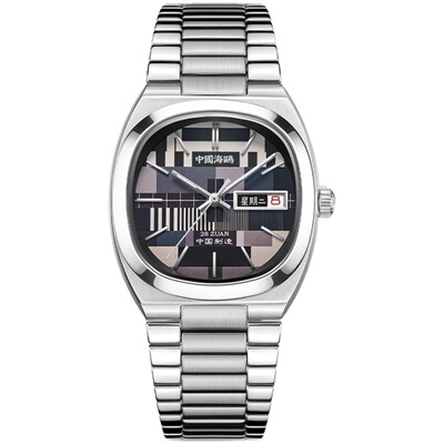 海鸥表复古自动机械双日历中性表