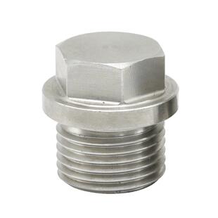 304不锈钢外六角带边法兰面堵头管堵油塞丝堵闷头公制英制G2分1寸