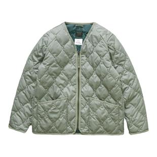 现货 TAION MILITARY ZIP V NECK DOWN 军事绗缝轻薄复古羽绒夹克