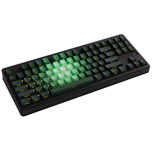 草木深侧刻透光键帽PBT材质OEM高度小全套渐变热升华机械键盘87键