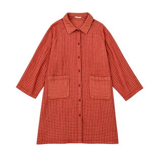 宜色家小暖流单长袍秋冬新款睡衣女纯棉四层纱加厚家居服睡袍