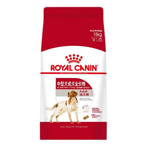 【自营】法国皇家中型犬成犬全价粮柴犬法斗通用犬粮主粮M25/15KG