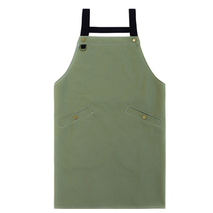 高颜值酒吧便利店厨房餐厅服务员纯棉背带工作服围裙定制logo印字