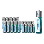 飞利浦5号/7号高能电池碳性组合装适用空调电视遥控器钟表挂钟闹钟时钟电子表碳1.5V玩具7号电池5号电池