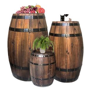 橡木桶酒桶装饰实木质啤酒桶红酒桶摆设酒庄酒吧展会婚庆酒桶道具