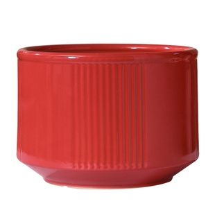 蝴蝶兰专用红色陶瓷花盆家用大口径矮款室内客厅桌面冬青欧式加厚