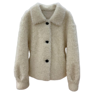 韩里韩气100绵羊羔毛皮毛一体女