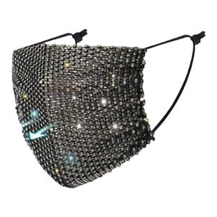 网红抖音同款女神成人夏天镶钻带钻满钻薄款时尚装饰透气口罩美颜