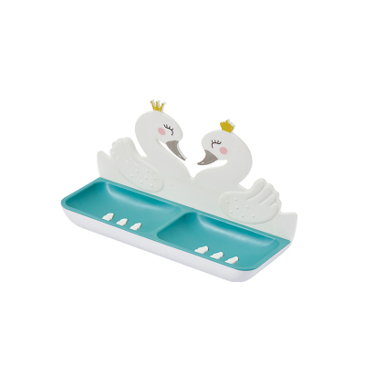 免打孔壁挂家用卡通双格置物架