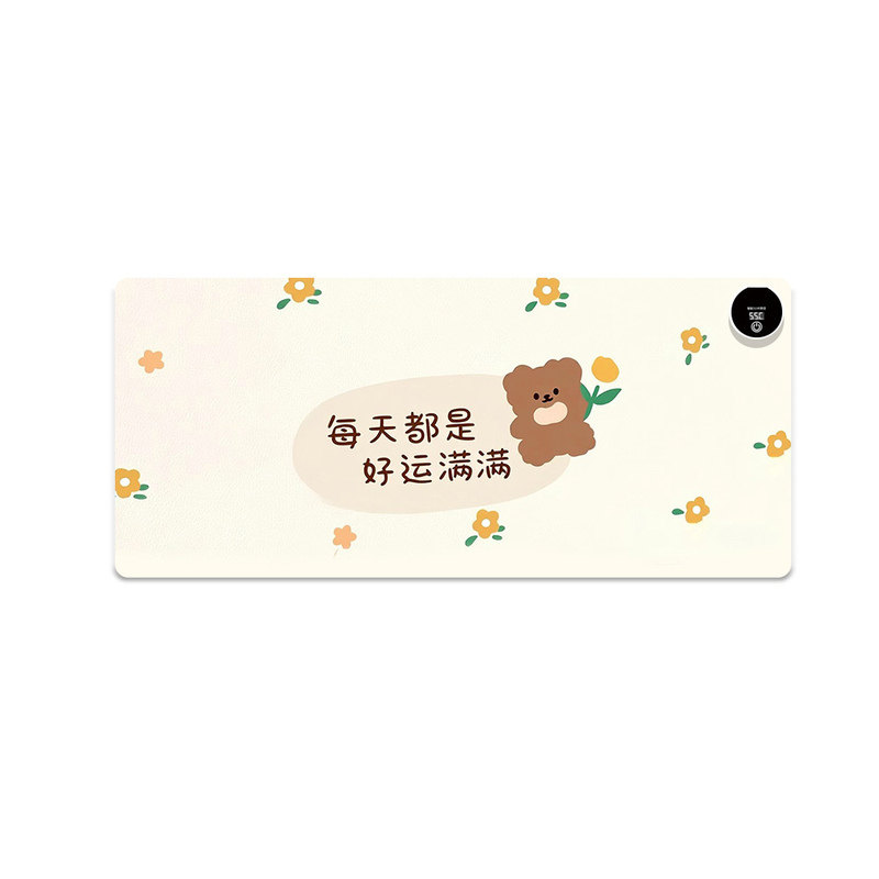 加热鼠标垫大号办公室电脑桌面加热桌垫学习写字捂手垫暖手神器