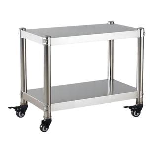 小型带轮子不锈钢置物架两层万向轮厨房储物收纳架落地多层可移动