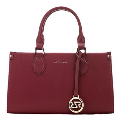 红蜻蜓真皮小众设计手提包