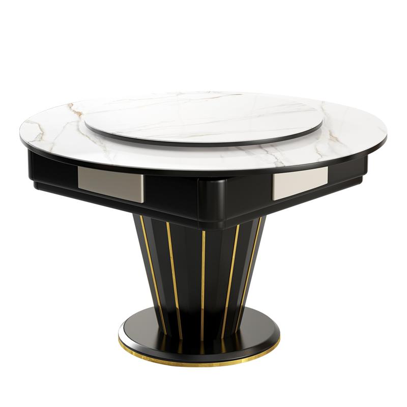 wdp轻奢麻将机全自动现代取暖麻将桌实木圆桌餐桌两用一体家用