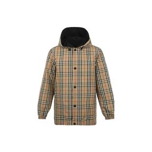 【自营】BURBERRY/博柏利男士FW25格纹双面穿连帽宽松夹克外套