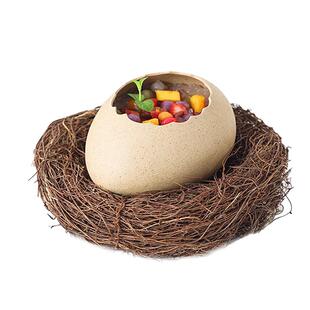 鸟窝鸡蛋陶瓷碗冷饮烧烤创意特色意境菜甜品分子料理蒸蛋餐厅餐具