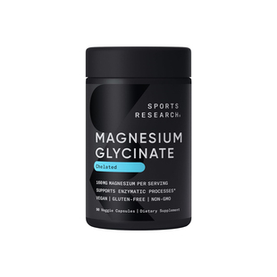 美国直邮Sports Research甘氨酸镁SR补剂胶囊magnesium glycinate