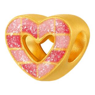 金至尊数字黄金转运珠足金情侣手链女手串金珠路路通吊坠生日礼物