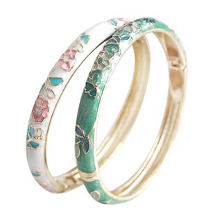 故宫北京雕碎花景泰蓝国潮手镯环汉服细秀禾婚520情人七夕生日礼