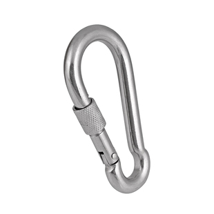 304不锈钢弹簧扣登山扣保险钥匙扣弹簧带圈扣狗链扣链条绳扣挂钩