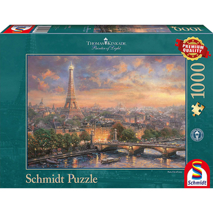 现货Schmidt浪漫之都巴黎1000片德国进口拼图成人益智玩具风景