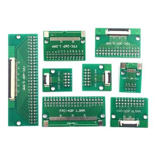 FPC/FFC转接板焊好0.5mm/1.0mm间距连接器转直插2.54软排线转接座