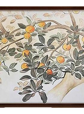 盛迪苹果树客厅挂画植物油画