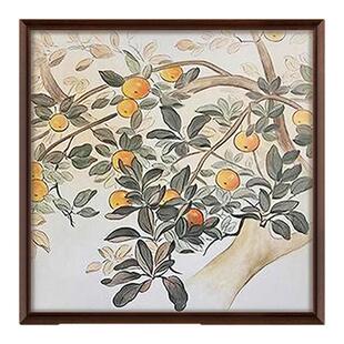 苹果树客厅挂画植物油画玄关沙发背景墙壁画高级感装饰画植物
