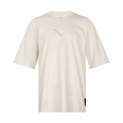 FENDI字母logo全棉短袖T恤男士