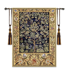 兮源艺术挂毯比利时提花挂毯墙面壁毯生命之树欧式客厅卧室背景墙