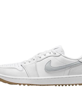 耐克男鞋AIR Jordan 1 AJ1白色高尔夫球鞋缓震低帮板鞋DD9315-111