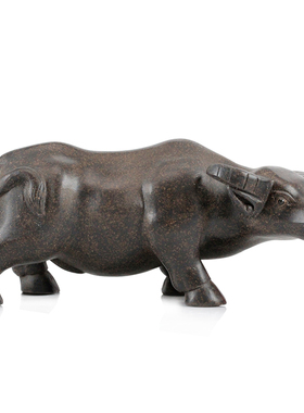 陶瓷水牛紫砂茶宠摆件茶台大水牛