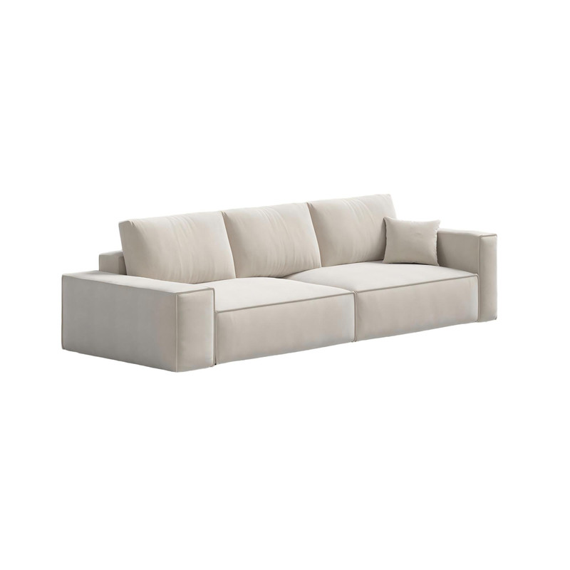 浪度防猫抓磨砂绒沙发奶油风