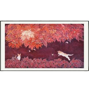 【限时特惠】清华美院 姜沛【花间嬉戏】限量数码版画 全屋装饰