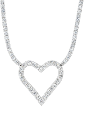 嘻哈轻奢镶钻爱心网球链锁骨链