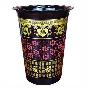 仿陶塑料花盆福字盆大号加厚高筒花盆中国风金钱树发财树清仓包邮