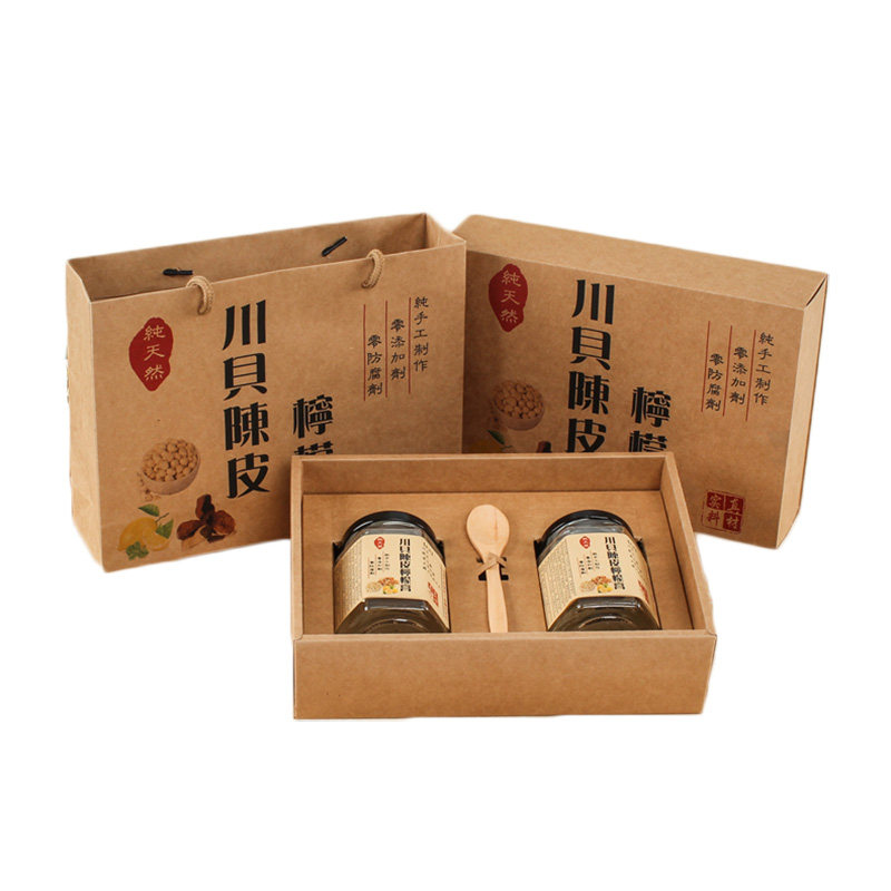 陈皮柠檬膏手提袋秋梨膏礼盒定制