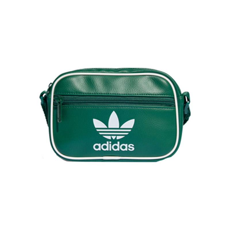 adidas三叶草斜跨单肩包多巴胺色