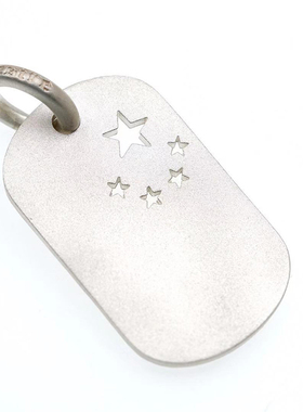 欲望车间手工纯银男五星军牌吊坠