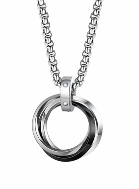 欧美项坠钛钢学生刻字挂饰品