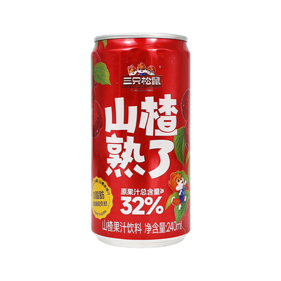 三只松鼠山楂汁复合果汁240ml