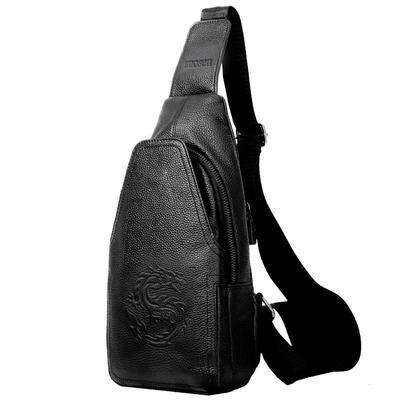 手机袋胸包左森头层牛皮